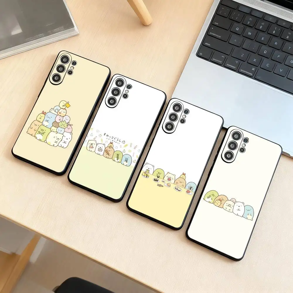 S-Sumikko Gurashi  Phone Case For Samsung S25,S24,S21,S22,S23,S30,Ultra,S20,Plus,Fe,Lite,Note,10,Black Cover Gift