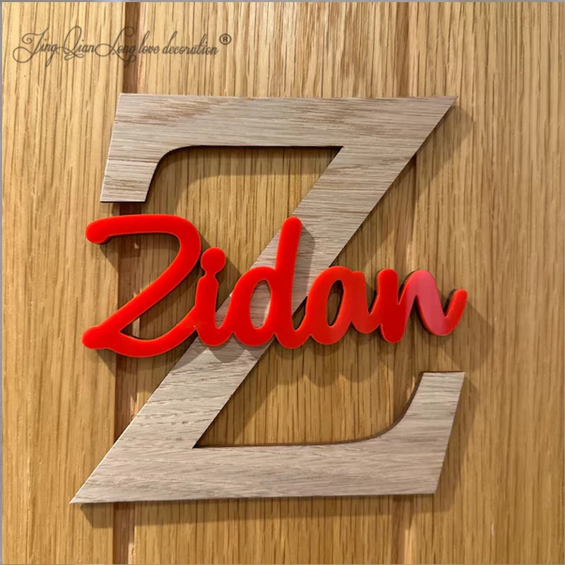 Custom Bedroom Door Sign Personalized Letter & Name Sign Kids Door Sign for Bedroom Accessories Wooden Name Sign Wall Decor Teen
