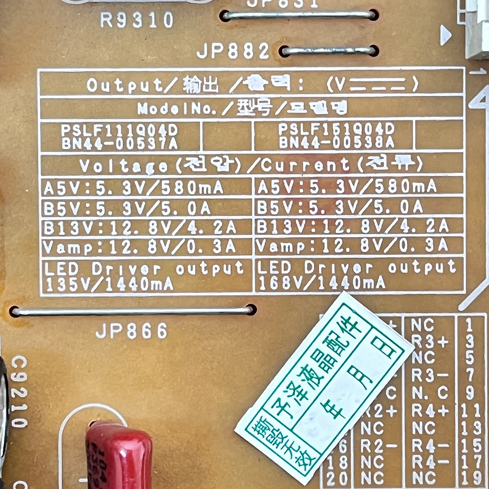 บอร์ดแหล่งจ่ายไฟ PSLF151Q04D BN44-00537A PD46B2Q_LFD สำหรับ LH46UEAPLGC/Za LH46UEAPLGCZA LH46UEAPLGC LH46UEAPLGCXF LH46UEAPLGC/EN