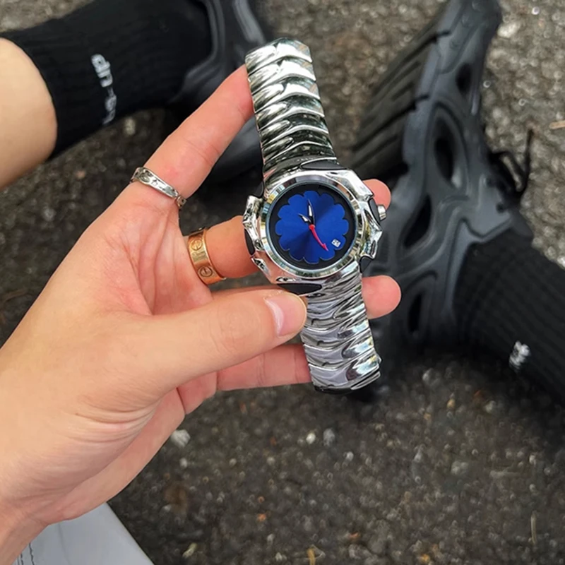 PINTIME Luxury Sport Wristwatch For Men Waterproof Luminous Chronograph Vintage Ins Style Y2K Blade Cool Trendy men\'s Watches