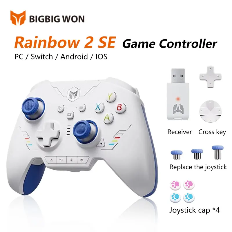 

Совершенно новый игровой контроллер BIGBIG WON с беспроводным Bluetooth-триггером Rainbow 2 SE, подходит для ПК/переключателя/ANDROID/IOS