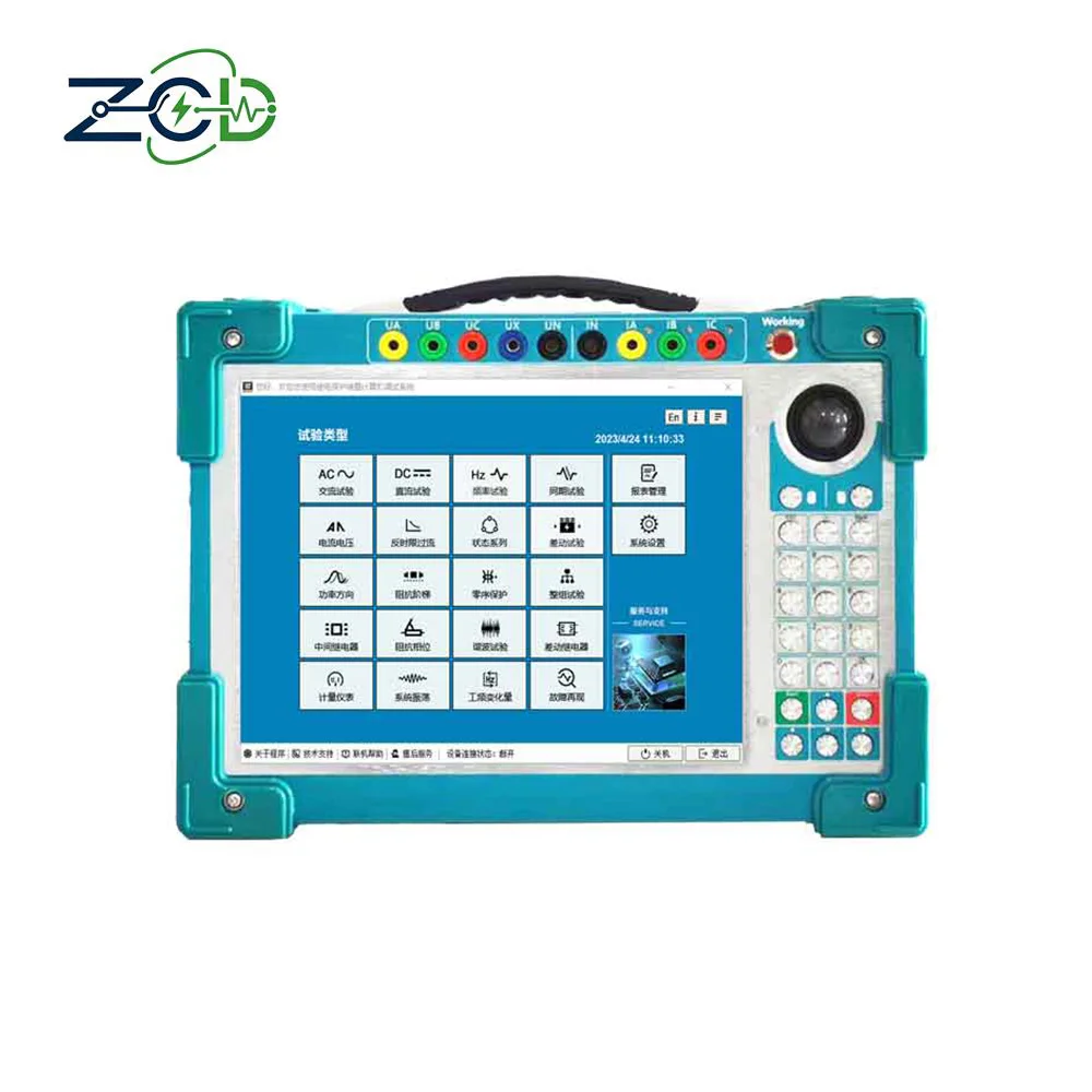 3 Phase Relay Protection Tester Portable Suitcase Design Microcomputer Control Secondary Injection Test Set High Precision 0.1%