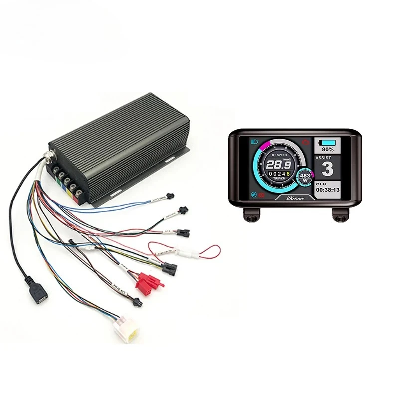 72200 APT Protocol 48-72V 200A DC Controller with UCK1 Display for 4000W-5000W Hub Motor