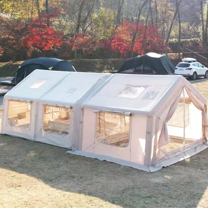 Large Camping Inflatable Glamping Integrated Air Column Tent, Easy to Build, Stable and Safe