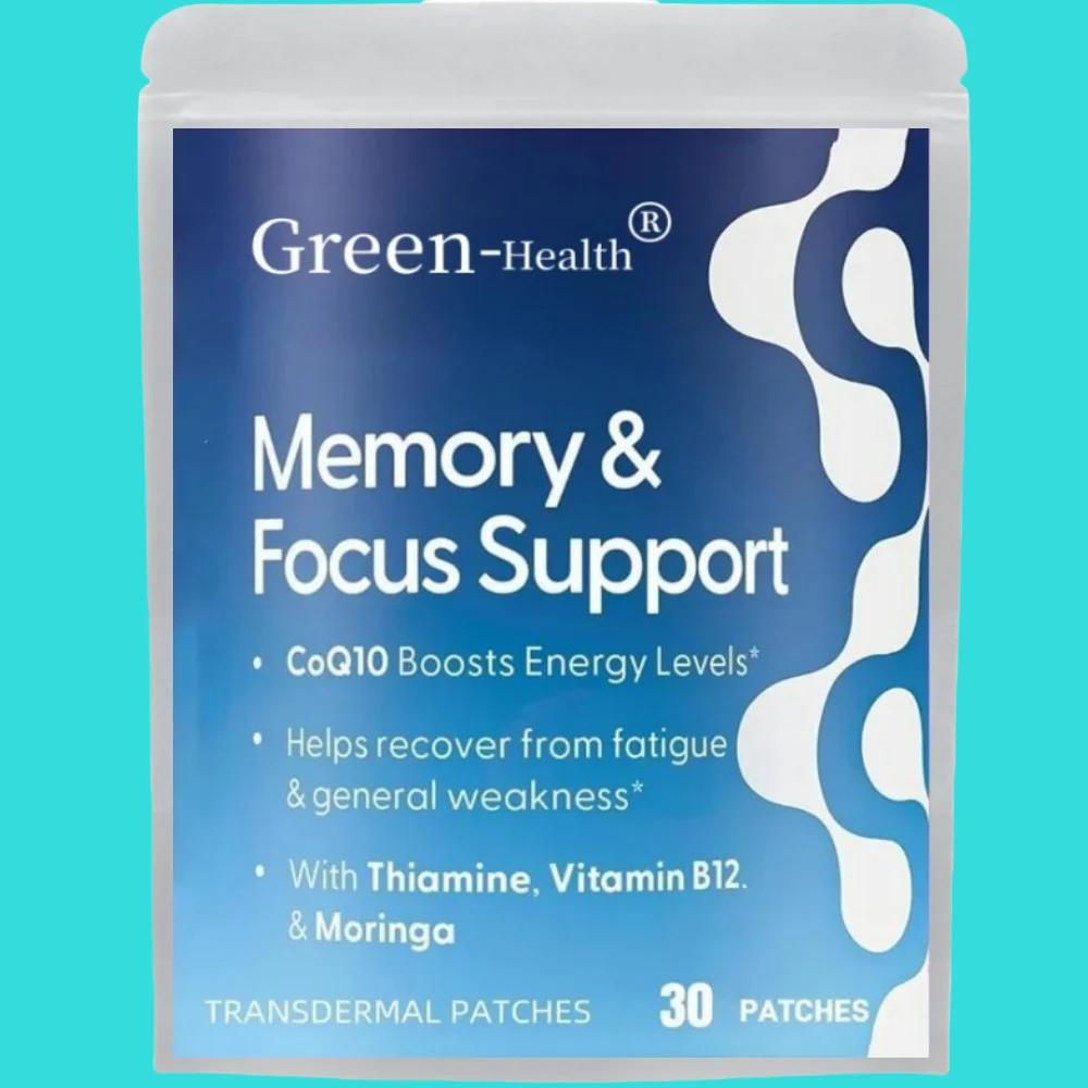 30 Patches Memory & Focus Transdermal Patches with Thiamine Vitamin B12 for Women & Men Energy & Focus