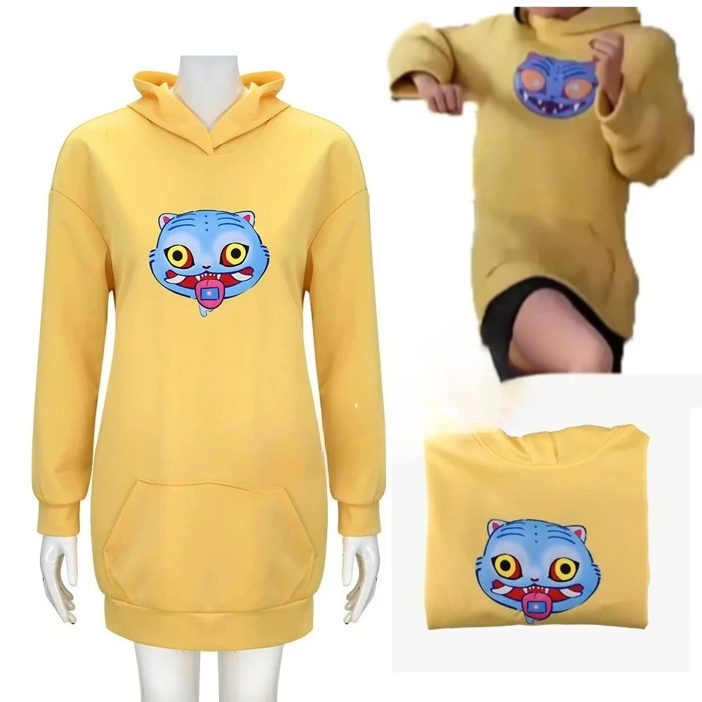 

KPop Demon Hunters Zoey Cosplay Yellow Hoodie TV Roleplay Disguise Women Idol Girls Daily Costume Halloween Carnival Party Suit