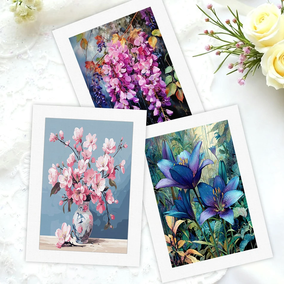 

SDOYUNO Simple Painting By Numbers For Beginner 20X30cm Markers By Numbers Flowers Diy Canvas Draw Picture Drawing Home Decor