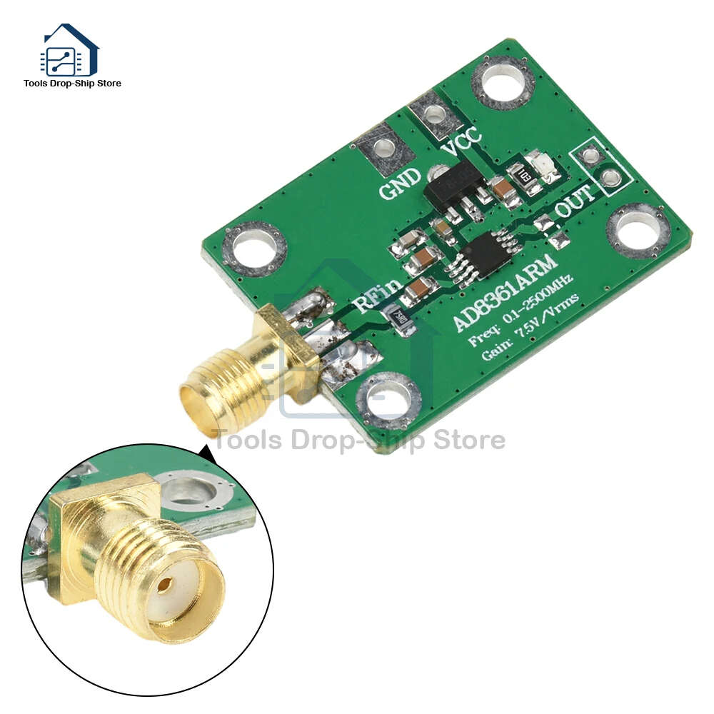 

AD8361 DC 2.7-5.5 V RF Power Meter True RMS Detection Module AM Detector Magnitude Detector Frequency Transducer 0.1-2.5 GHz