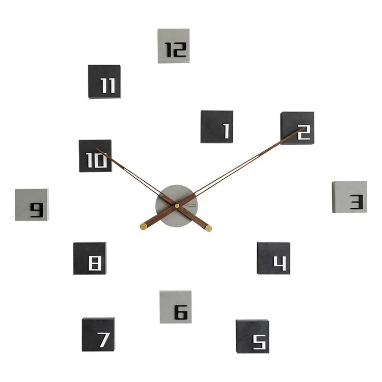 Nordic clocks, living room clocks, wall decoration, background wall, Xuan jewelry, creative style, silent