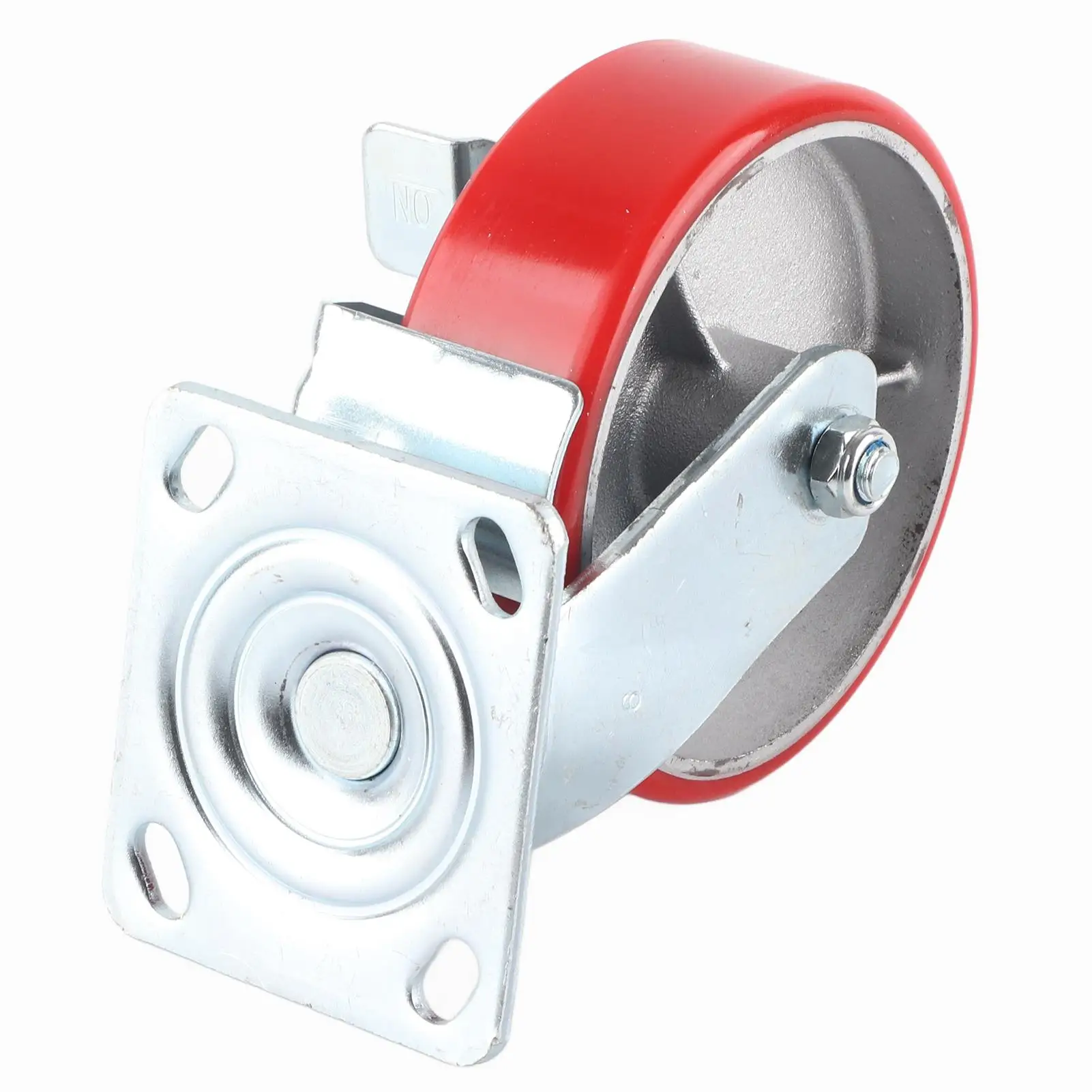 

Heavy Duty 6 Inch PU Caster Wheel with Brake Mounting 450kg Load Bearing for Multifunctional for platform Vehicle