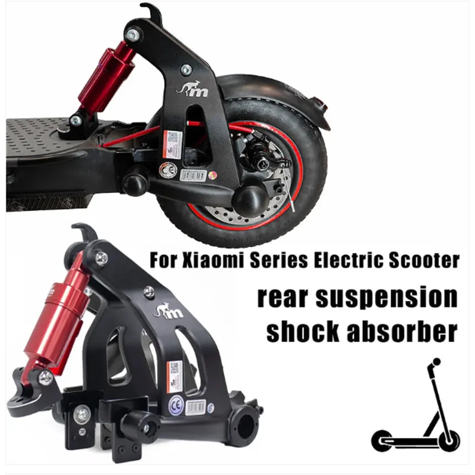 Monorim MR1 Rear Suspension For Xiaomi M365 1s Essential Pro Pro2 Mi3 Shock Absorption Specially 8.5inch 10inch Parts
