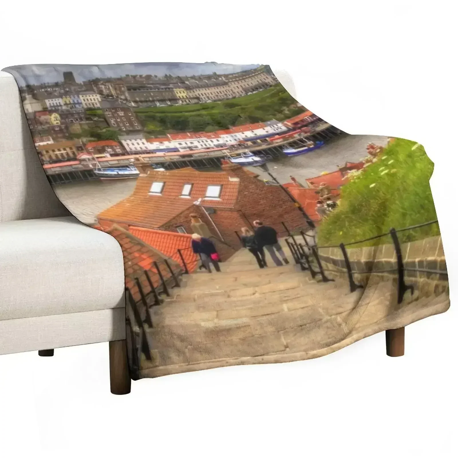 Top of the Whitby Steps Throw Blanket Thins christmas gifts Sofas Designers Hair Blankets
