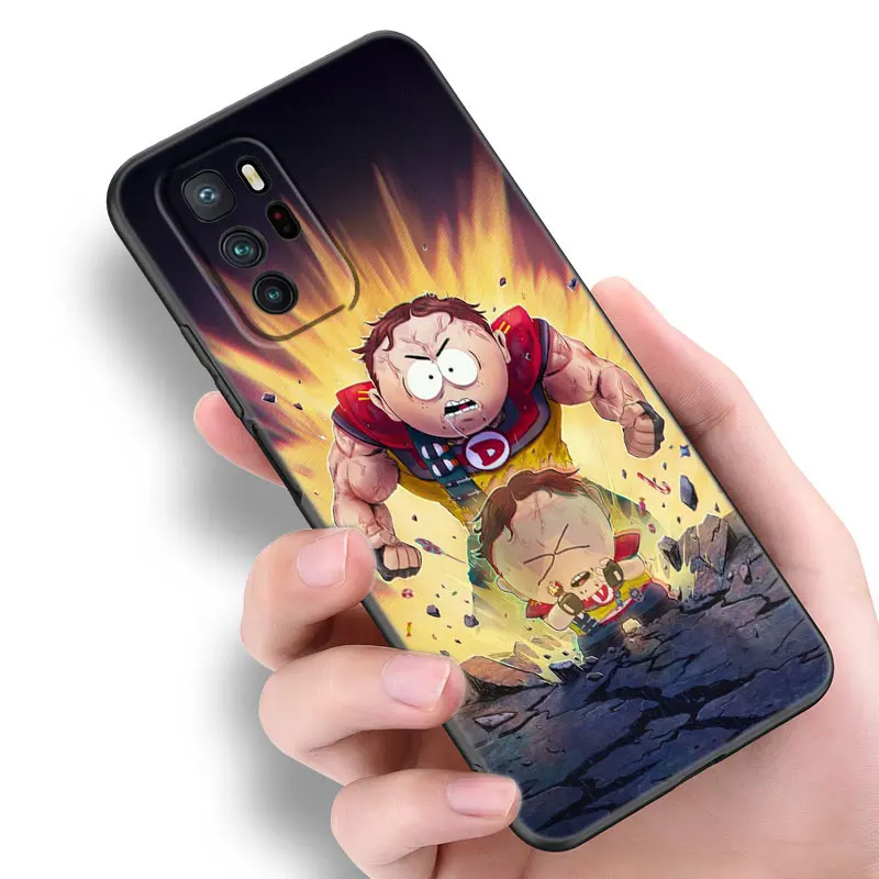 Cartoon S-South P-Park Black Silicone Phone Case For Xiaomi Redmi Note 9 10 11 12 13 Pro Plus 11S 4G 11T 5G 9S 10S 12S