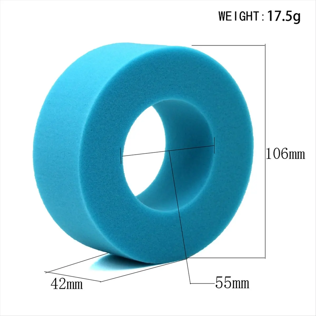 T34C 4PCS RC Dual Stage Softer Foam 100-110mm Fit 1.9inch Wheel Tires for RC Crawler SCX10 90046 TRX4,Blue