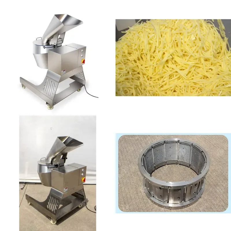 YWM Certificate Automatic Potato Processing Equipment Stainless Steel Potato Cutter Shredder Commercial Potato Slicer