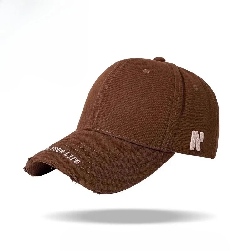 American Baseball Cap for Women, Stylish Short-sleeved Duckbill Hat, Trendy Brand, Retro Style, Wide Brim, Enlarged and Deepened