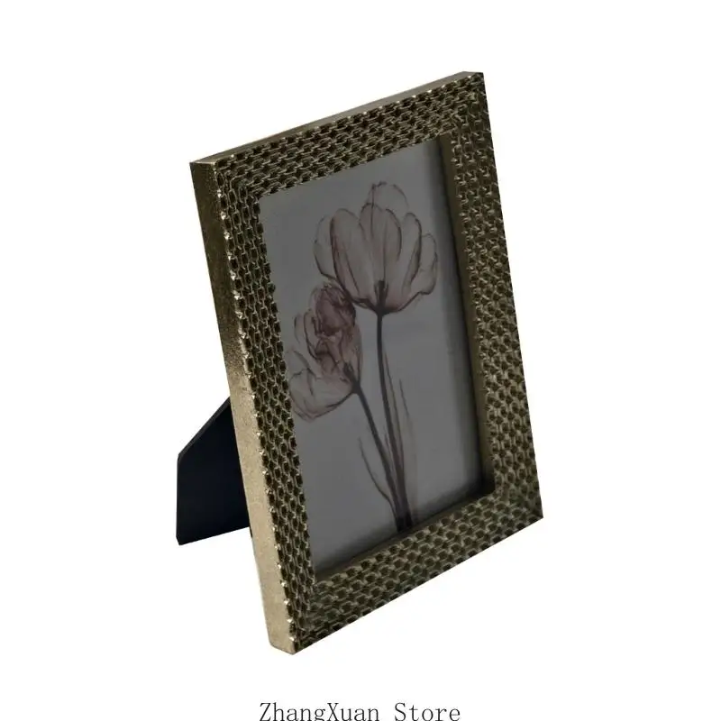 Antikgold-Dekorrahmen für Fotos und Kunstdrucke mit strukturiertem Harzdesign für elegante Wohnzimmer-Dekorationen 3XUF – Detail 7