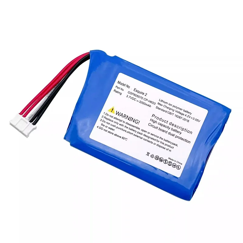 High Quality GSP805070 CP-HK003 3.7V 3200mAh Replaceable  Wireless Bluetooth Speaker Battery for JBL Harman Kardon Esquire 2