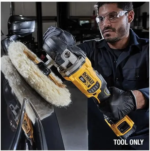 DEWALT 20V MAX* XR draadloze polijstmachine, draaibaar, variabele snelheid, 7 inch, 180 mm, alleen gereedschap (DCM849B)