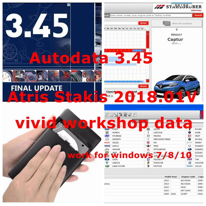 

2024 Hot Auto Data 3.45 Car Software Vivid Workshop Data Atris-Stakis Technik 2018.01V Multi languages Polish Spanish Link HDD