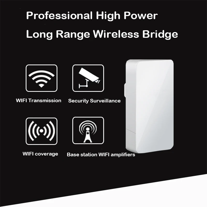 Outdoor Wifi Router 300Mbps Powerful Wireless Repeater/Wifi Bridge Long Range Extender 2.4Ghz 5.8G 1KM Wifi Coverage for Camera