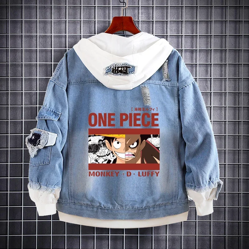 One Piece Figure Creative Anime Peripherals Luffy Chopper Zoro Loose Casual Cool Clothes Men's Coat Hooded Jacket Gift Wholesale