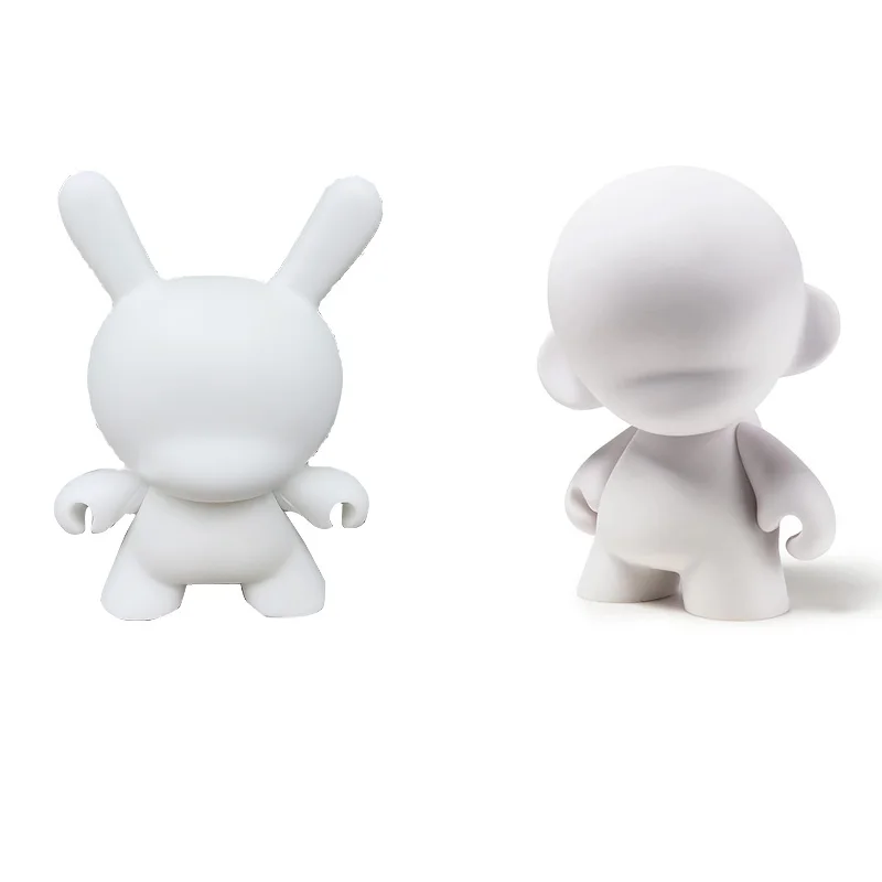 

1pc 4inch Kidrobot Munny Blank Dunny for Art Students White Dolls For DIY Paint Vinyl Doll Action Figure Fashion Toys