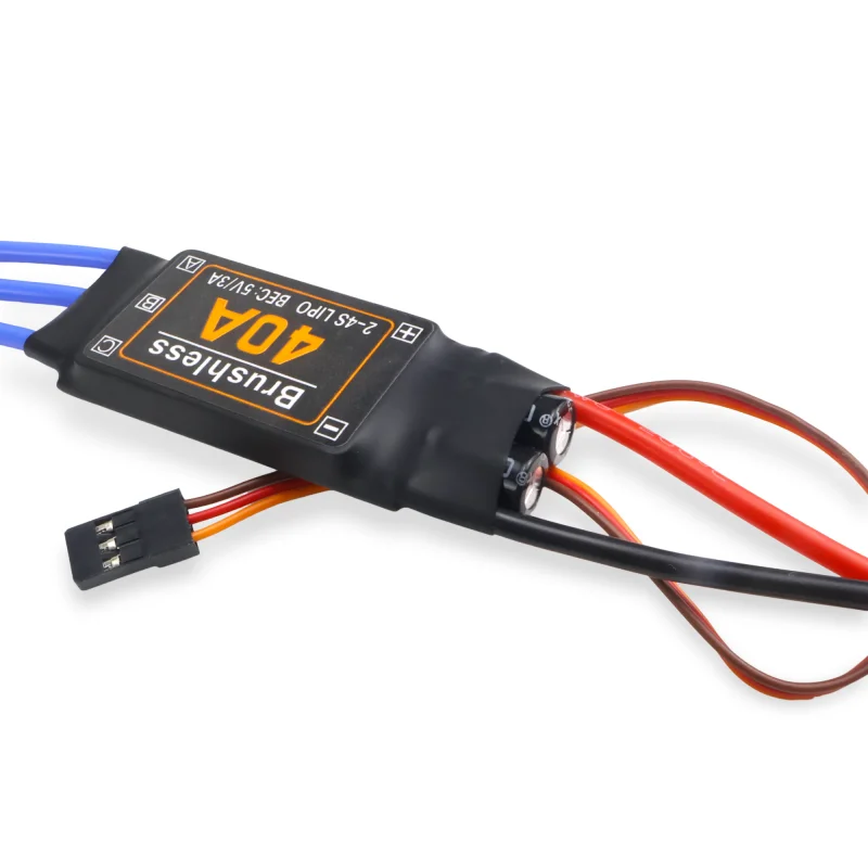 Novo 1 pçs 40a sem escova esc xt60 plug durável rc quad brinquedos componentes acessórios controlador peed motor fpv quadcopter helicóptero