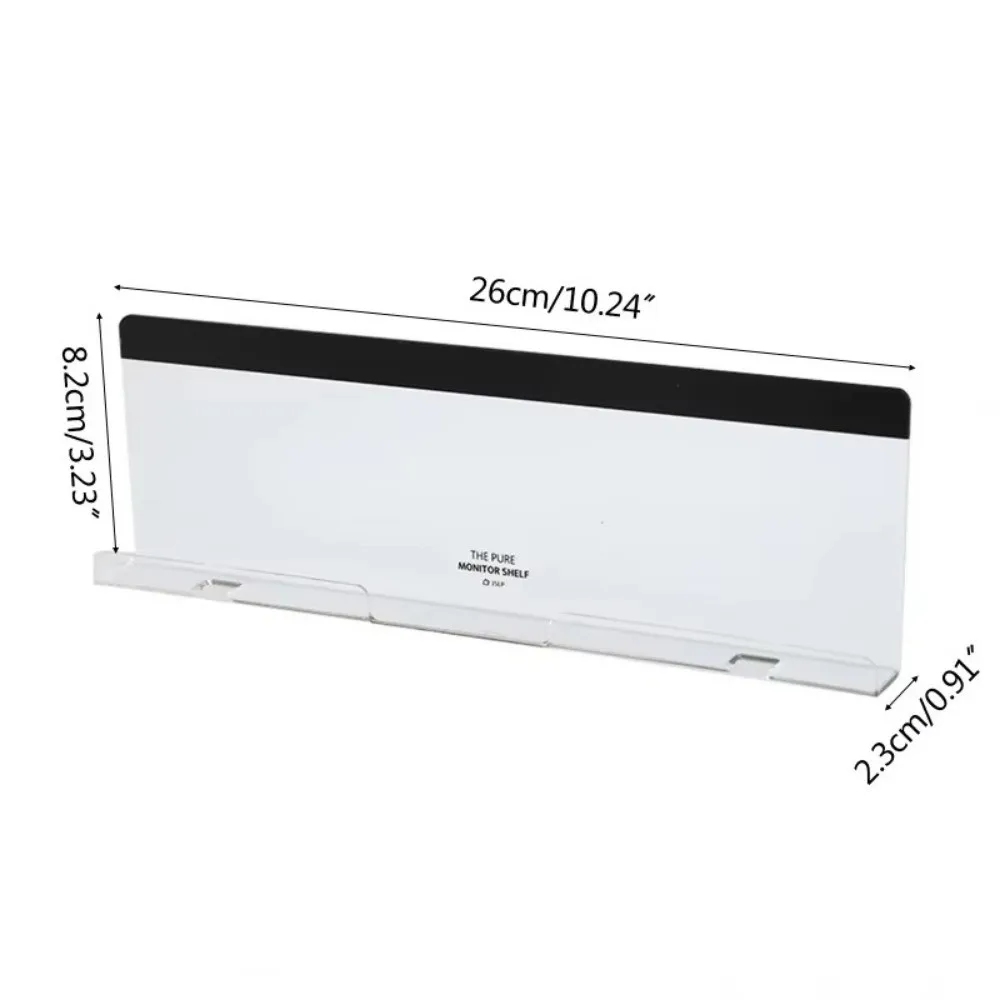 Self-adhesive Message Storage Board Under Computer Monitor Office Desk Side Message Board Transparent Storage Rack