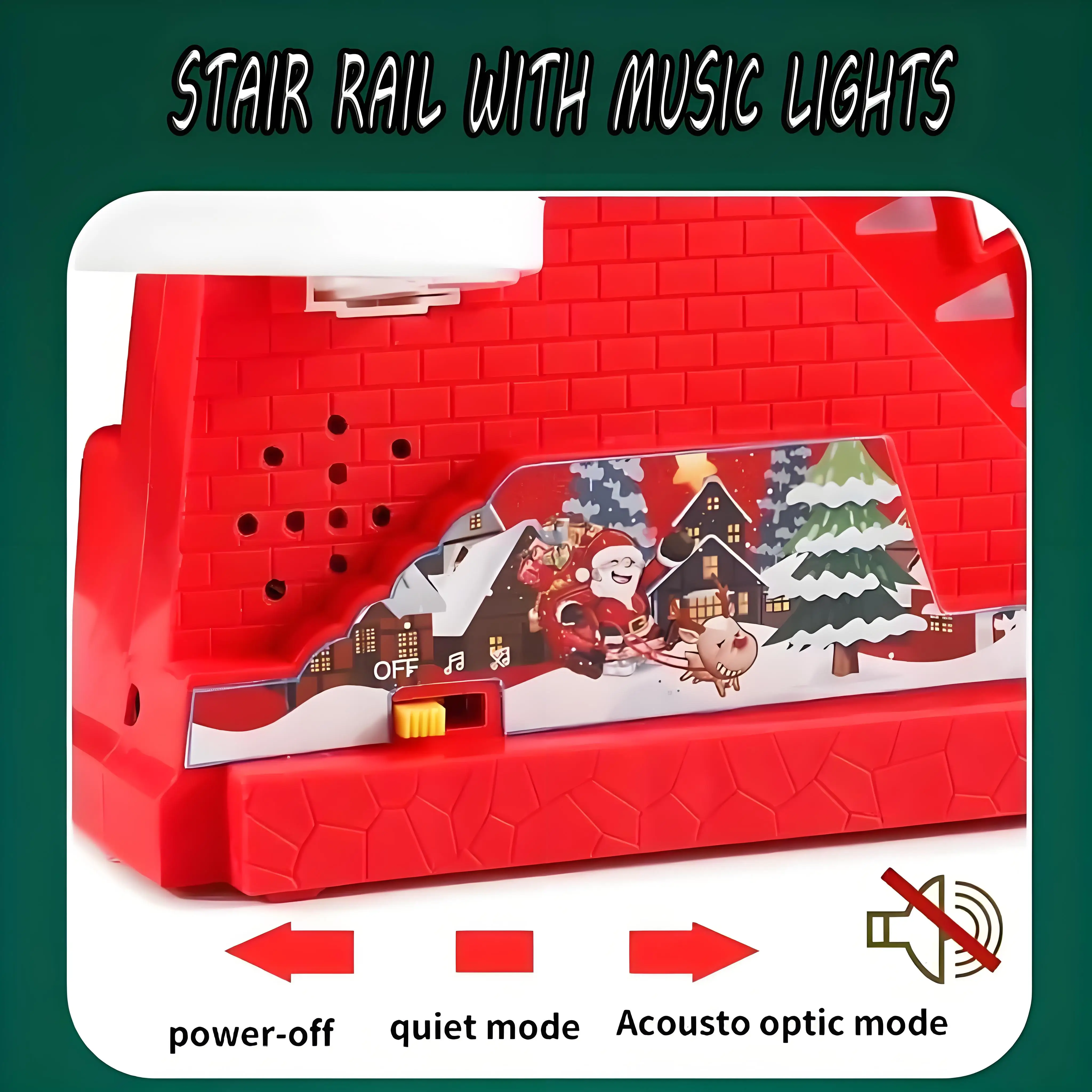 Auto-Climbing Santa Toy with LED & Music | Interactive Race Game for Kids | Festive Holiday Play for Ages 3-6