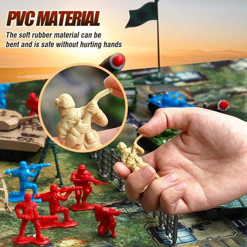 Military Model Kit Simulation Tank Fighter Soldier Model Action Figure Army Builder Promotion Pack Figure Anime Model Kids Gift