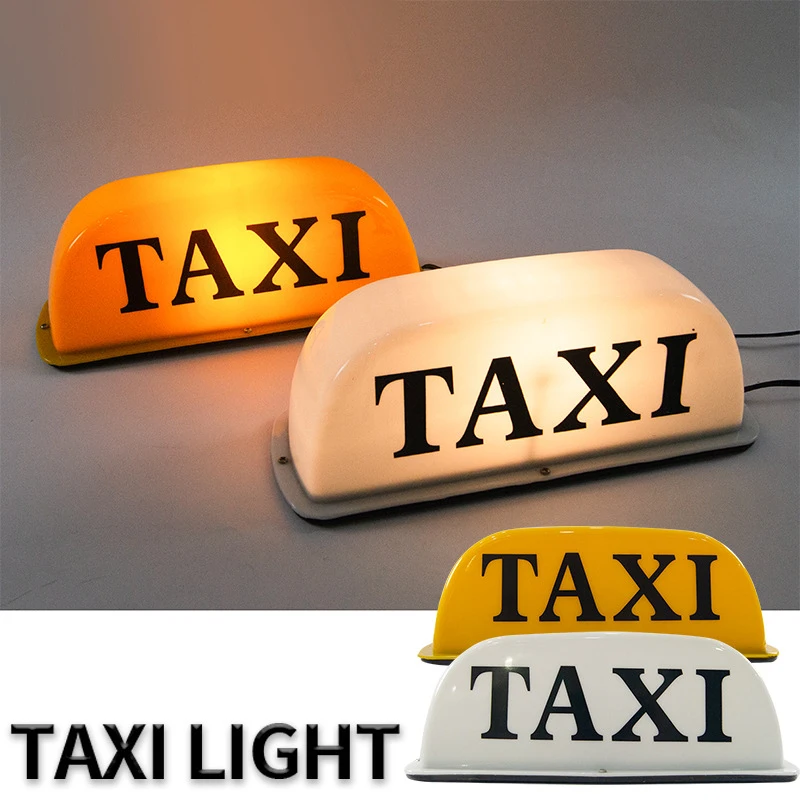 

EURS Car Taxi Lights LED Sign Decor Glowing Decor Auto Dome Lights Sign Light TAXI Light Suction Magne 12V Taxi Roof Lamp