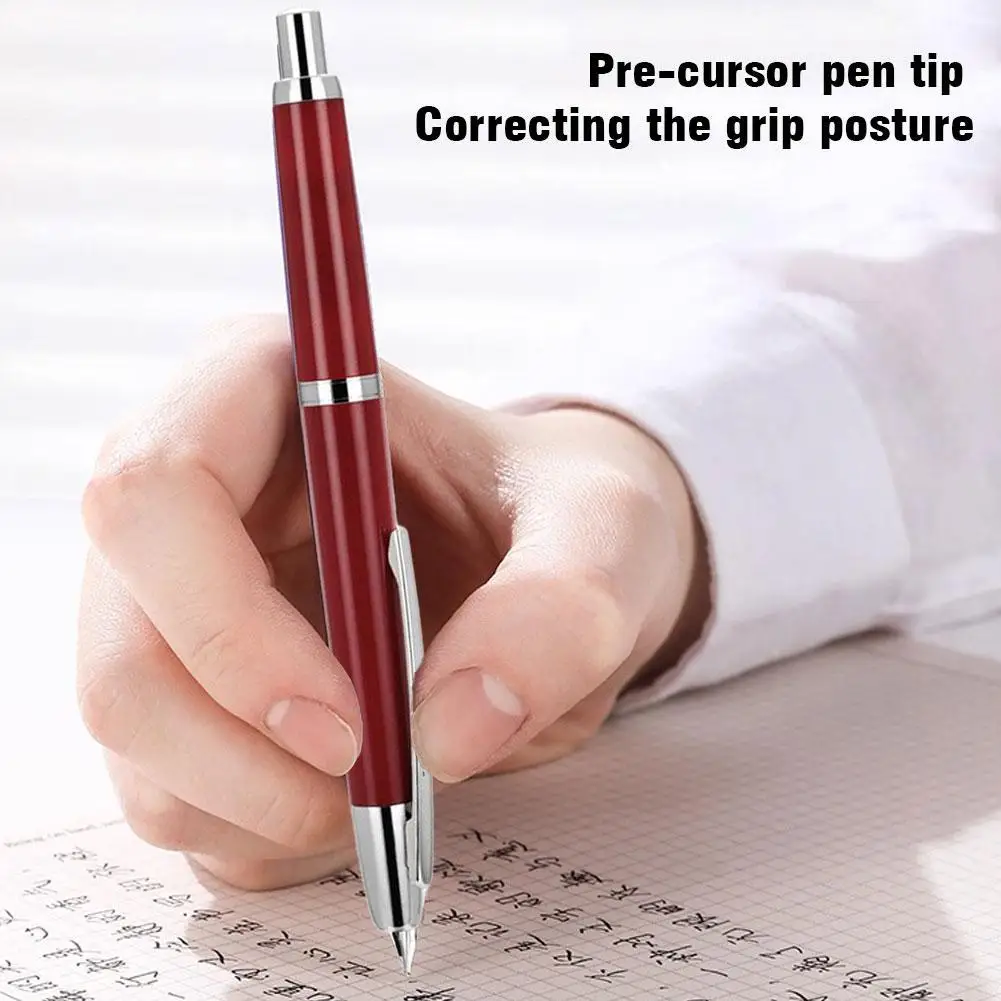 

Пресс-перьевая ручка с выдвижным пластиковым наконечником и зажимом для чернил для письма, канцелярские принадлежности, школьные принадлежности ﻿