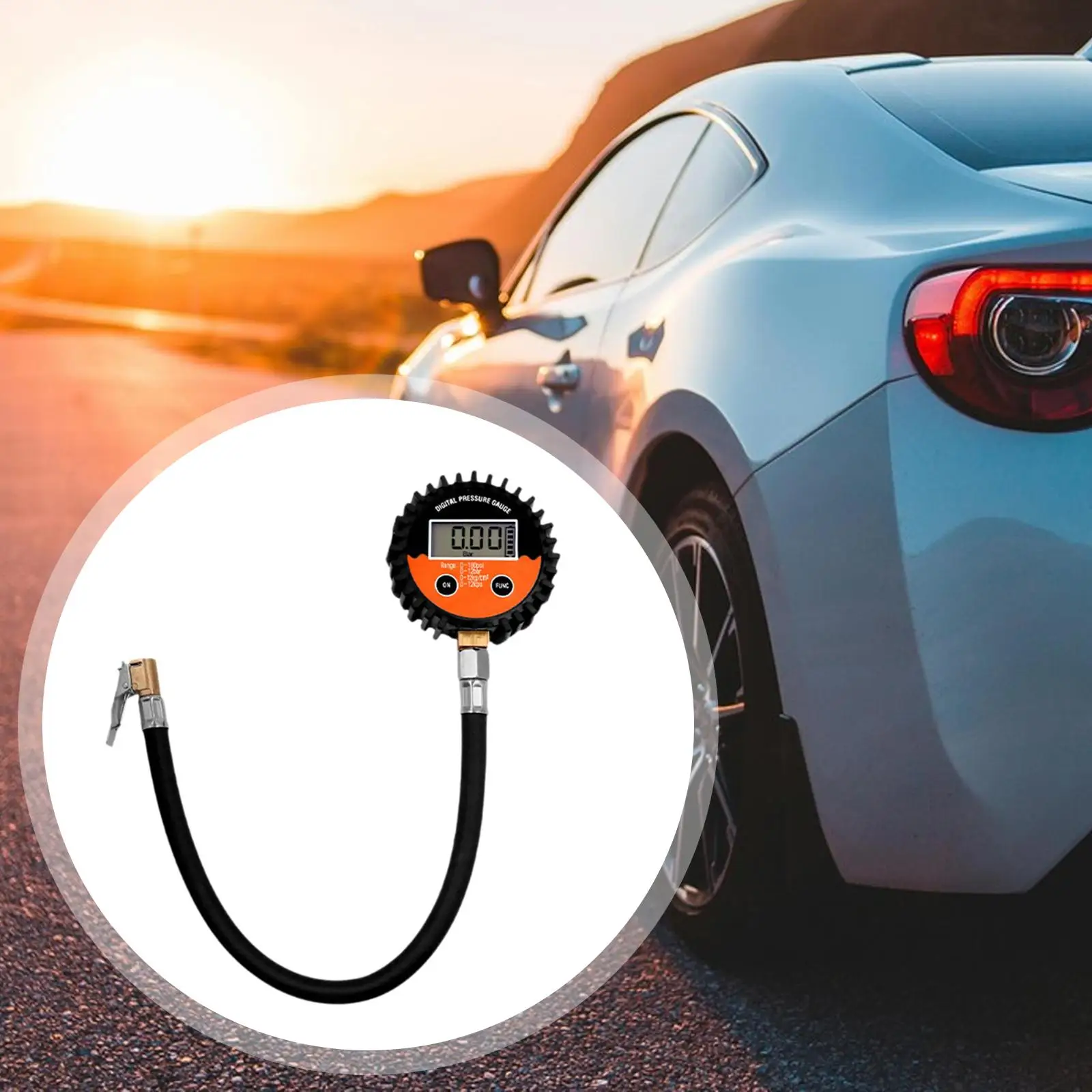 

Манометр высокого материала в шинах, цифровой дисплей, тестер автомобильных шин, портативный индикатор давления воздуха для автомобиля, велосипеда, внедорожника