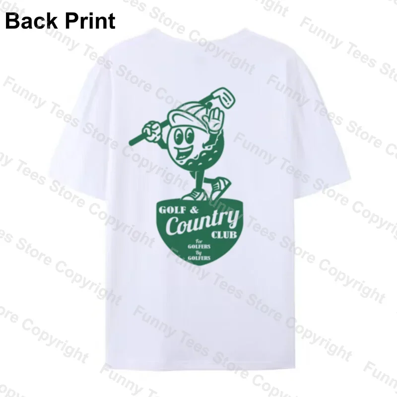 Retro Cartoon Golf Club T-Shirt Cute Funny Golfer T Shirt Golf Lover Tee Shirt Women Men Loose Aesthetic Sporty Streetwear Tops