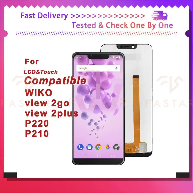 

view2plus 5.93"Tested For WIKO view 2 go view 2 plus P210 LCD Display Touch Digitizer Sensor Assembly Screen view2go lcd P220