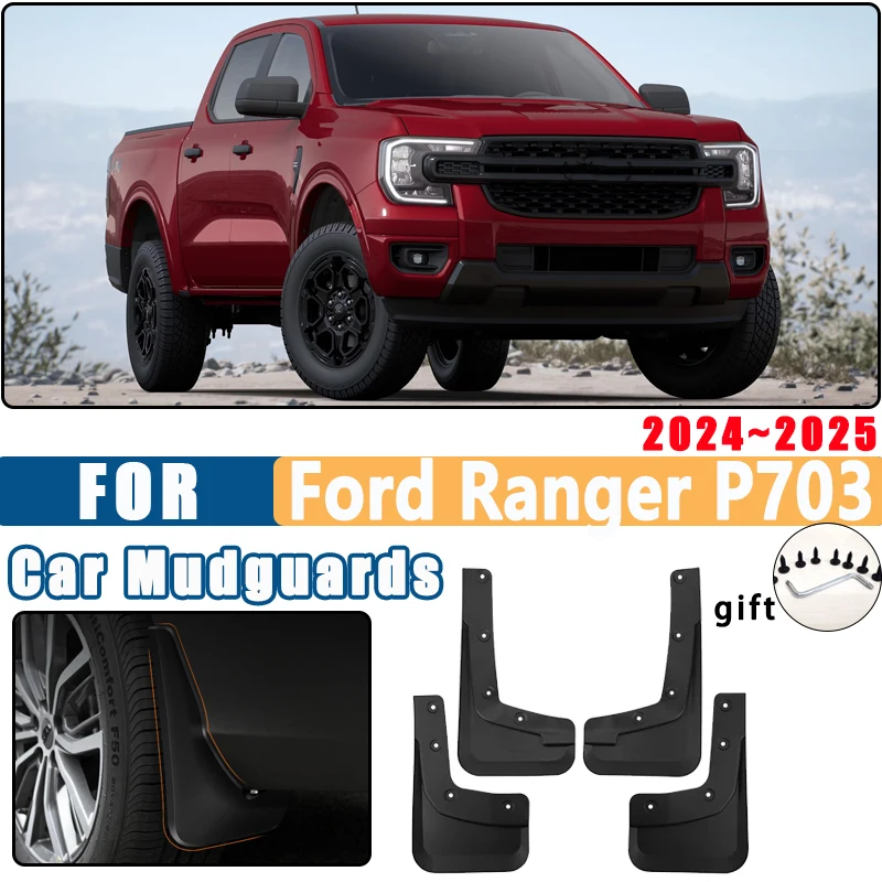 

For Ford Ranger P703 North American Version 2024 2025 Car Mudguards Mudflap Fender Mud Flap Splash Front Wheel Guard Accessories