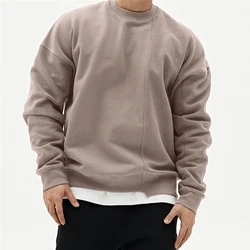 New  O-Neck Patchwrok Hip Hop Men Hoodies Sweatshirts Brand Clothing Top Quality Casual Male Gyms Fitness Bodybuilding Jackets