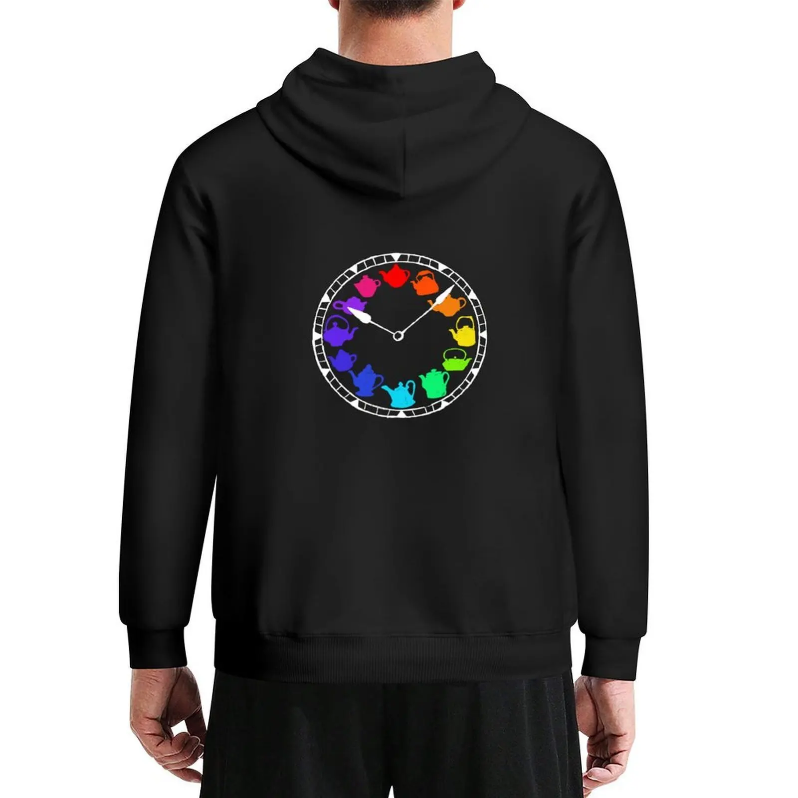 

Rainbow tealover's clock for tea and pride Hoodie men's clothes autumn clothes korean clothes hoodies and sweatshirts new