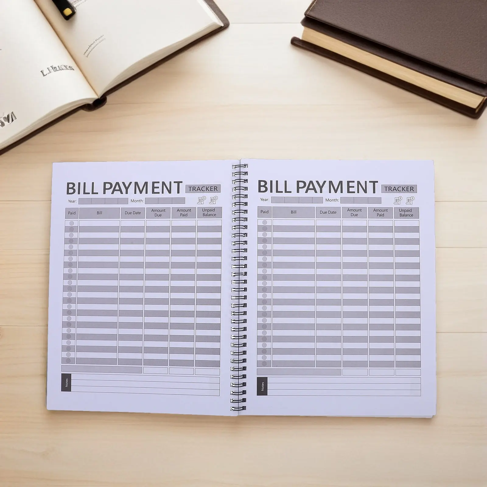 2Pcs Monthly Bill Pay Organizer Budget Planner Financial Tracker Notebook Personal Expense Budget Book Financial Planner view 3