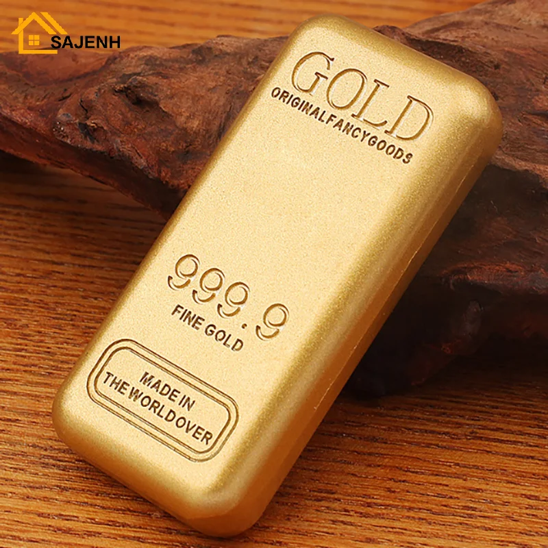 Imitation Gold Bars Brass Core Fake Gold Block Craft Collection
