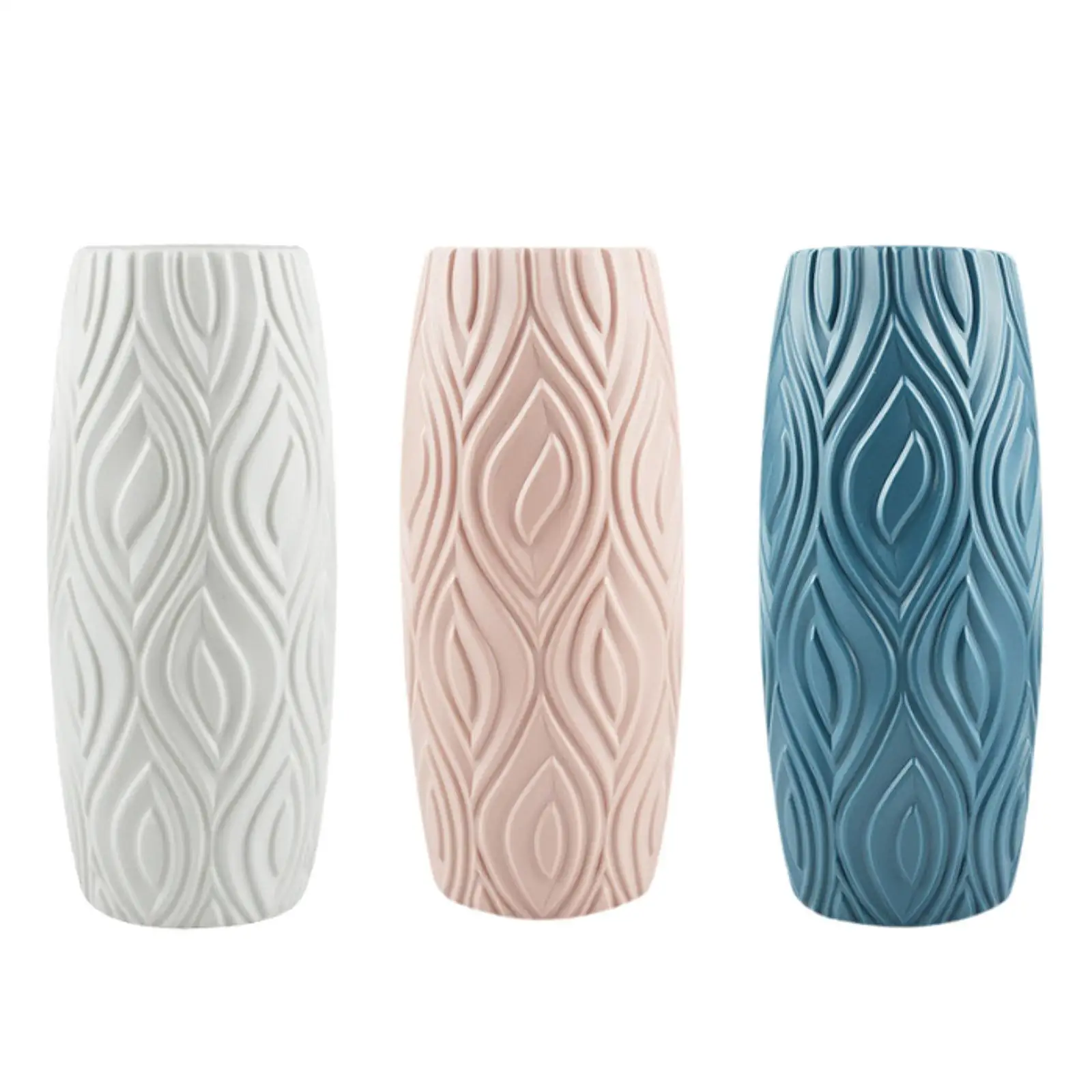 

Plastic Flower Vase Flowerpot Modern Desk Birthday Gift Minimalism Nordic Flowers Holder for Holiday Home Office Table Shelf