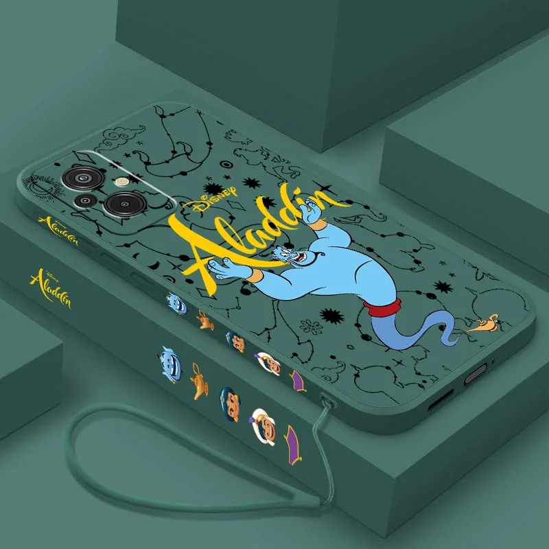 Disney Handsome Aladdin Liquid Left Rope Phone Case For Redmi 6 7 8 9 10 11 12 13 K30 40 50 60 AT X A1 Ultra Pro Soft Cover Capa