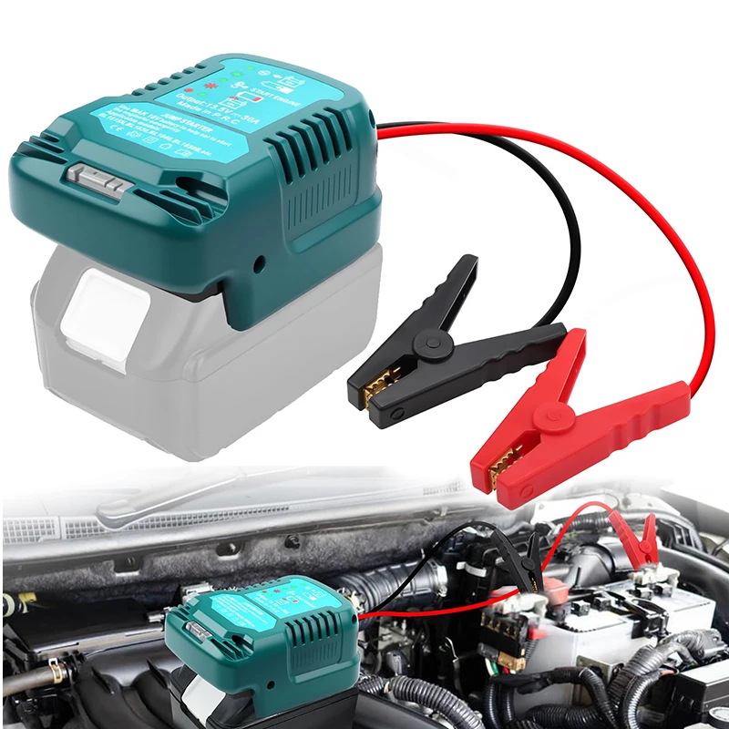 

Адаптер Power Bank для стартера автомобиля для литий-ионного аккумулятора Makita 18 В 11AWG BL1830 BL1840 (батарея в комплект не входит)