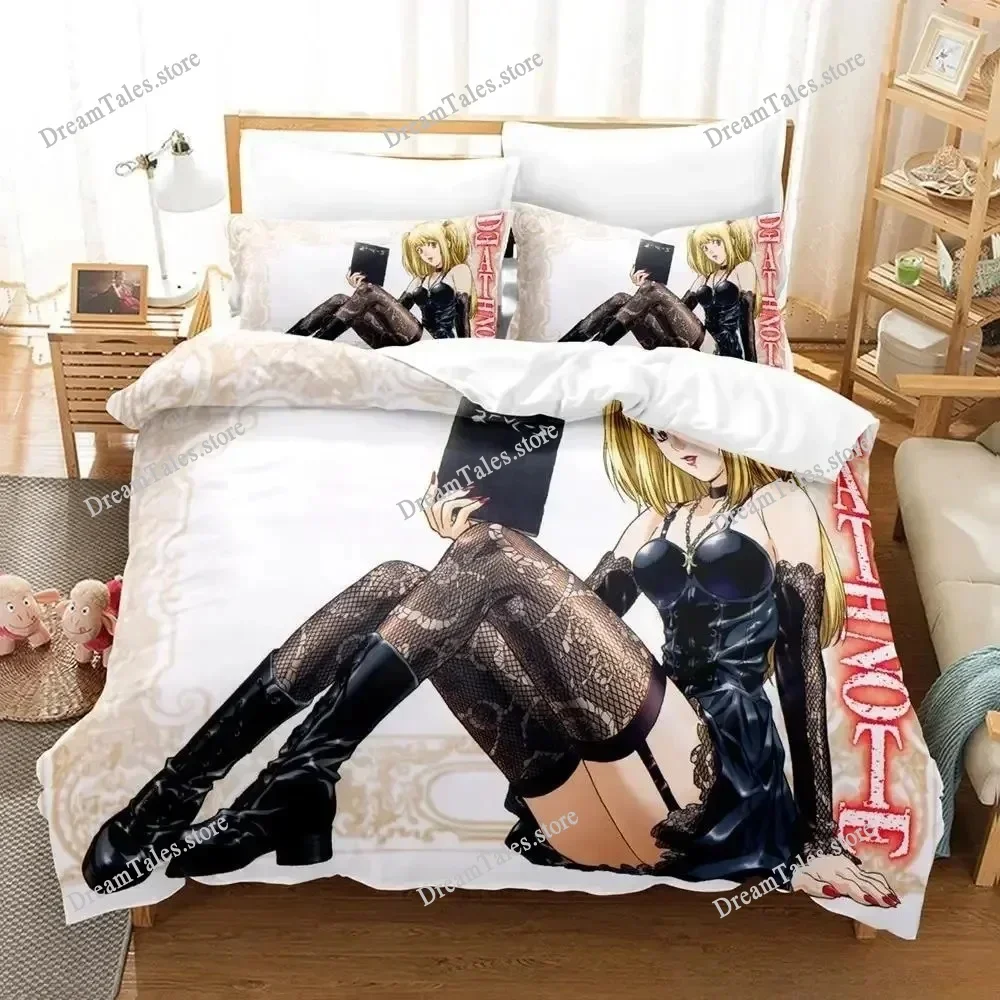 

2025 New Death Note Misa Misa Bedding Set Single Twin Full Queen King Size Bed Set Adult Kid Bedroom Duvet Cover Sets Anime Bed