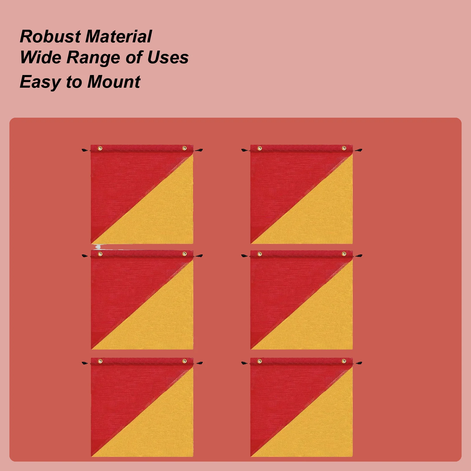 

Flag For Truck 6 Pieces Safety Warning Flags With Elastic Cord 18 X 18 Inch High Visibility Banner For Truck Load Farm Tow