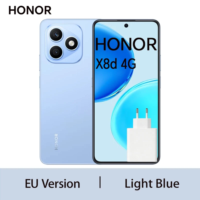HONOR X8d Smartphone Snapdragon 6s 4G Gen 2 6,77" AMOLED 7000mAh batterij 45W supersnelladen 108MP high-definition hoofdcamera IP65 EU-versie