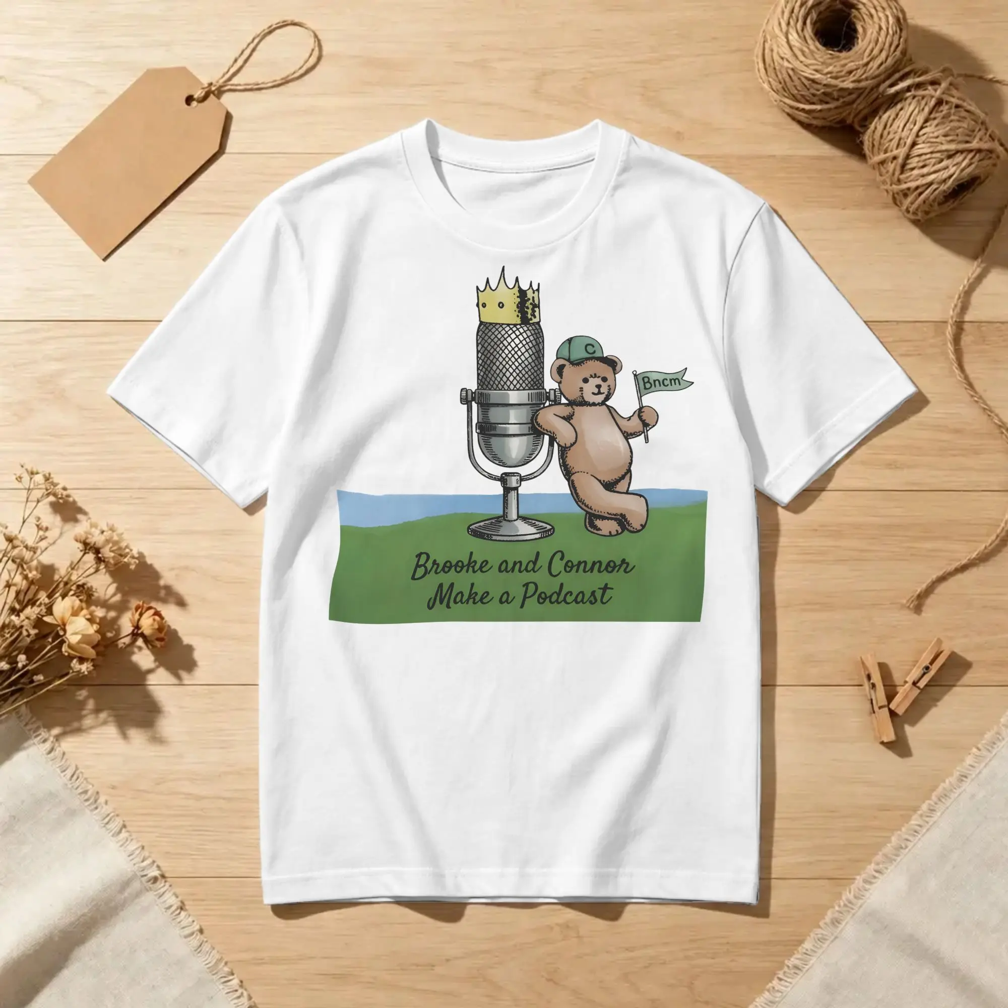 Men Women T-Shirts Bncmap Brooke & Connor make a podcast Vintage Pure Cotton Tee Shirt Short Sleeve  T Shirt Crewneck Tops New