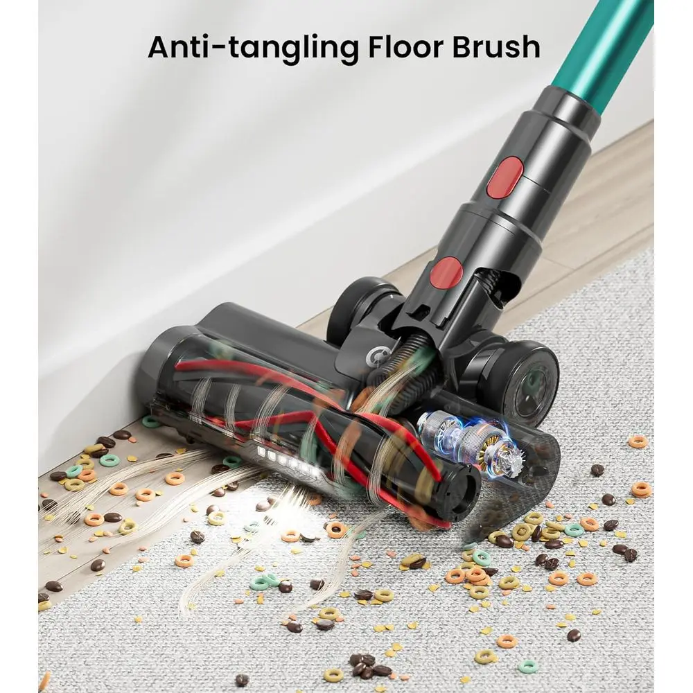 High-Powered 580W 48KPA Cordless Vacuum, 65-Minute Runtime, LED Display, Ideal for Pets, Carpets, and Floors