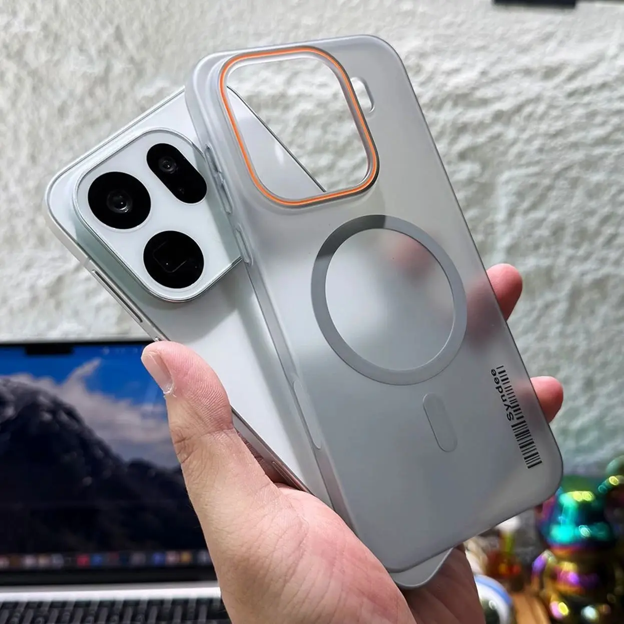 حافظة كاندي PC رسمية غير لامعة لهاتف Magsafe لهاتف OPPO Find X9 X8 X7 Ultra Pro X8S Plus غطاء صلب مغناطيسي شفاف بلوري #2